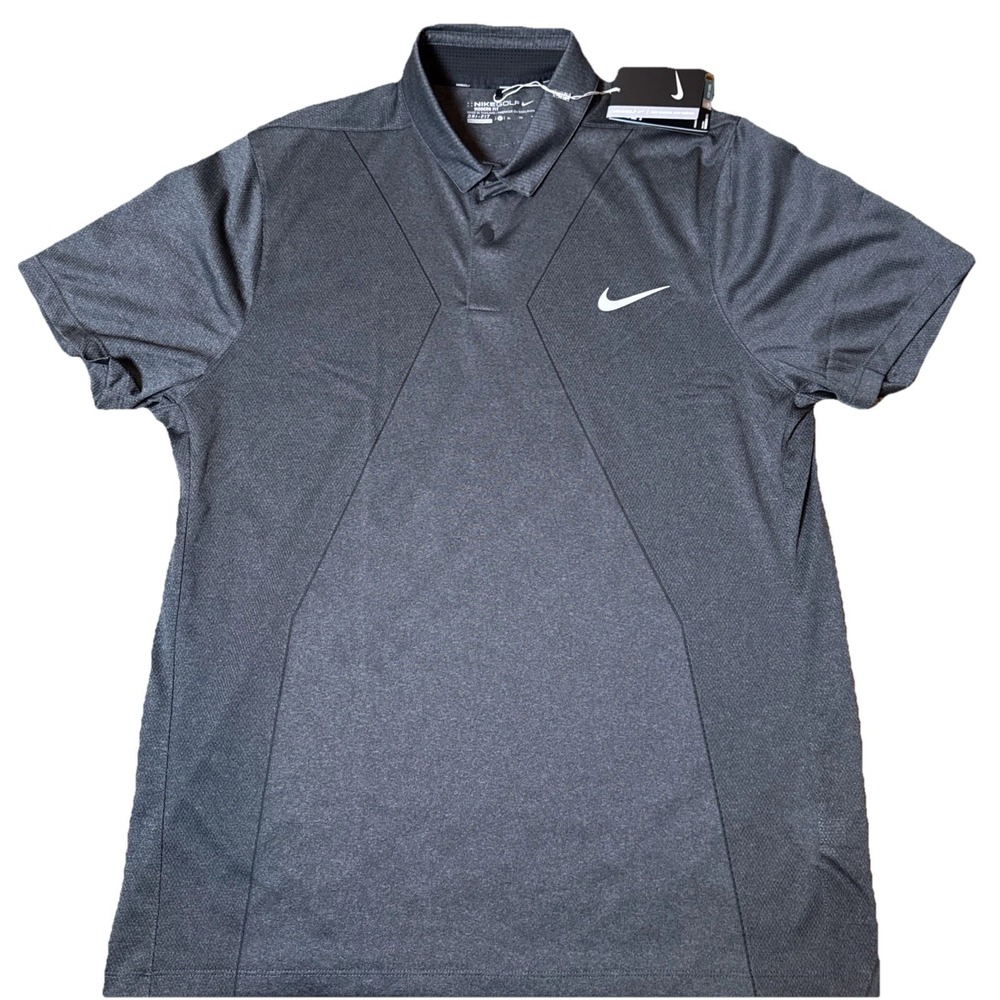 NWT Nike Momentum Fly Swing Flyknit Frame Golf‎ Polo Charcoal Men XL